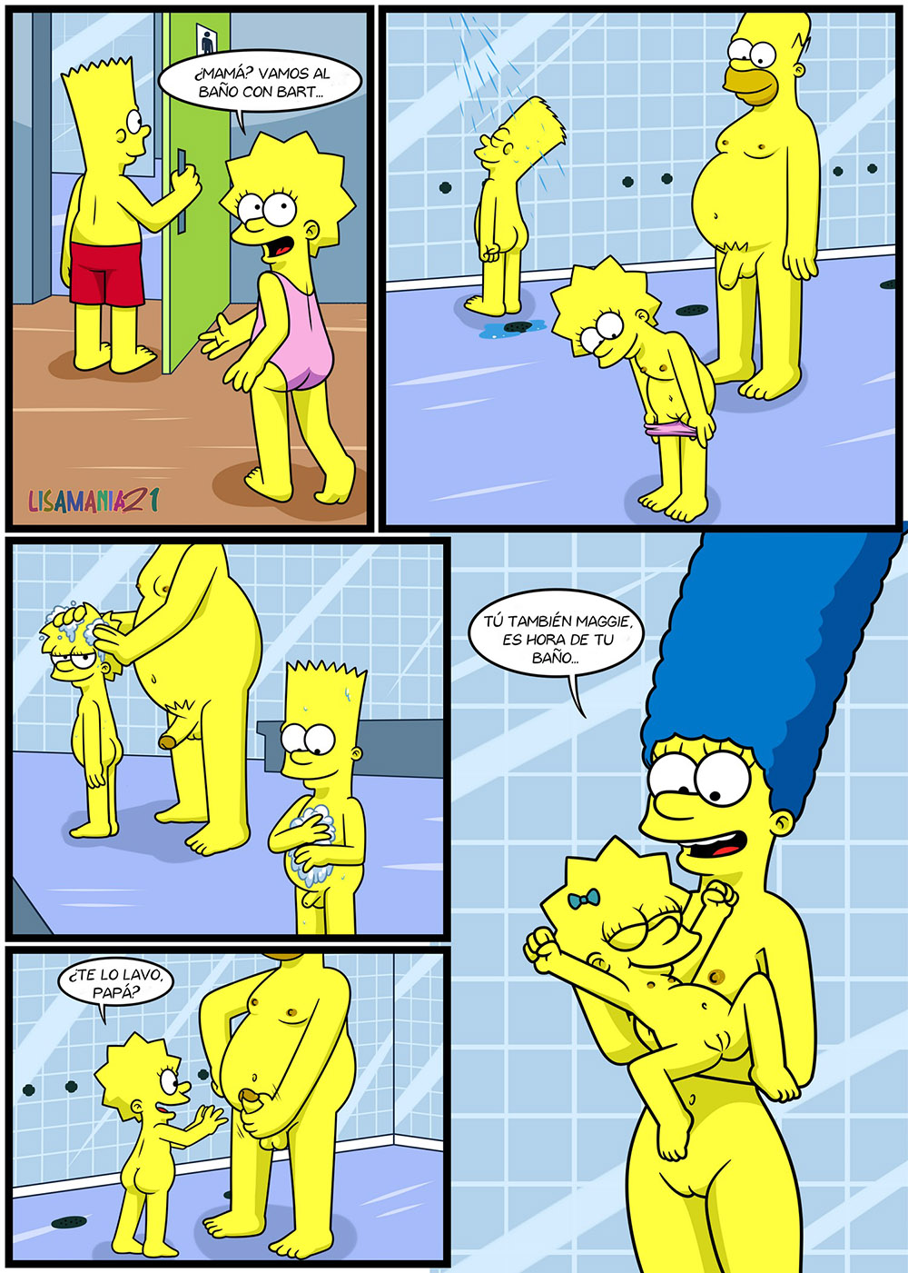 Bart marge and lisa porn comics vector