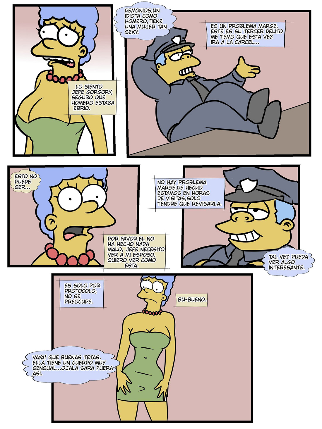 El jefe de homero se folla a marge comic porno