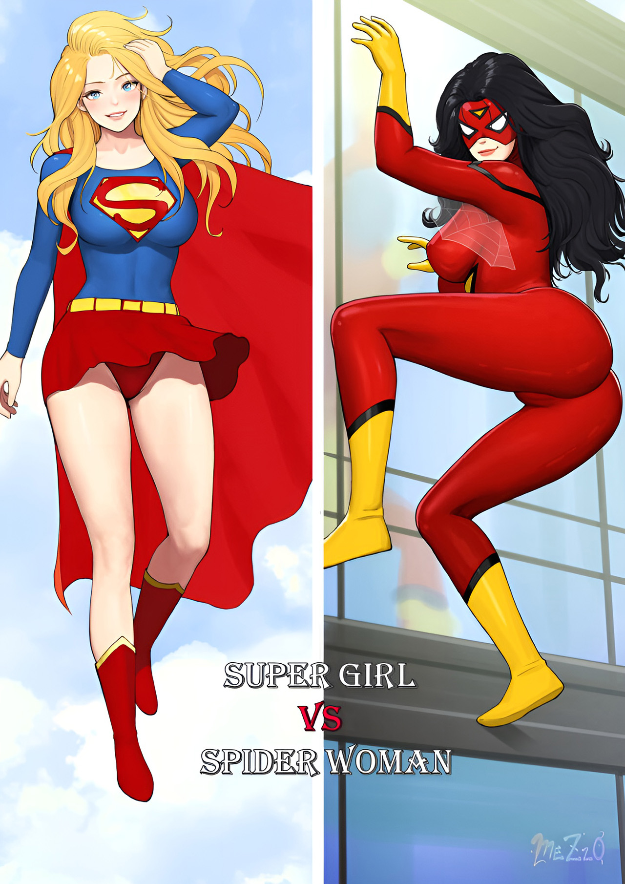 SUPERGIRL and SPIDERWOMAN