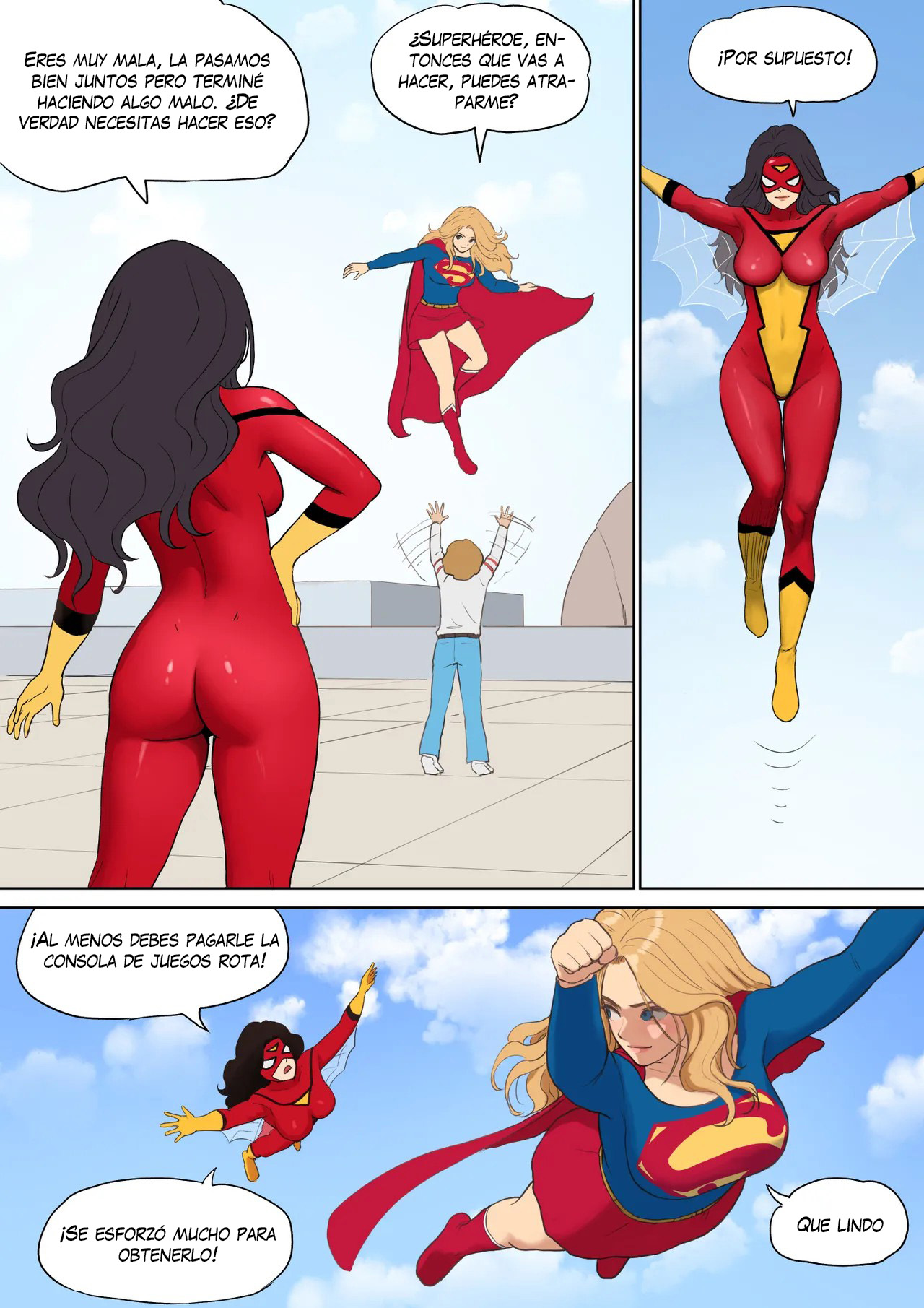 SUPERGIRL and SPIDERWOMAN