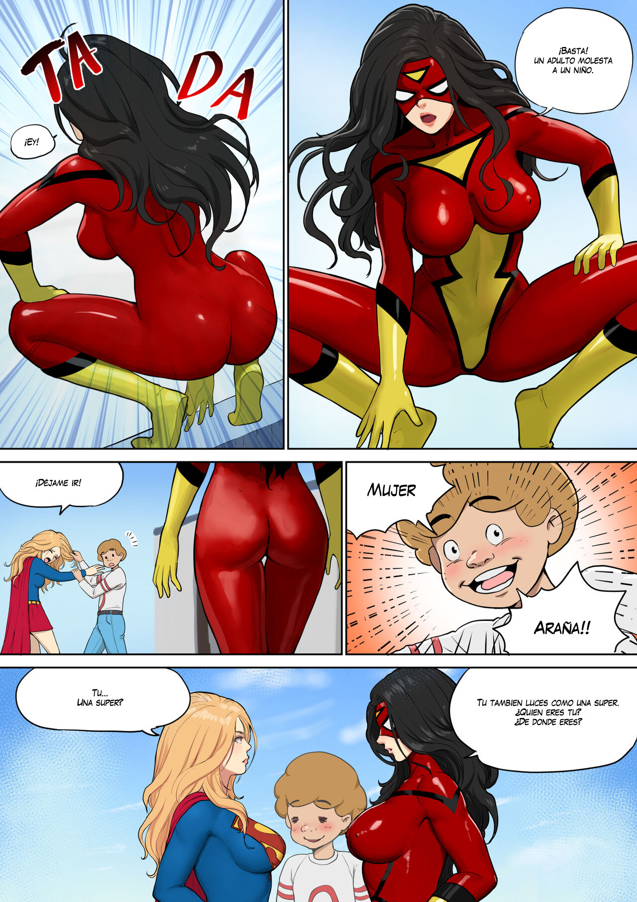 SUPERGIRL and SPIDERWOMAN