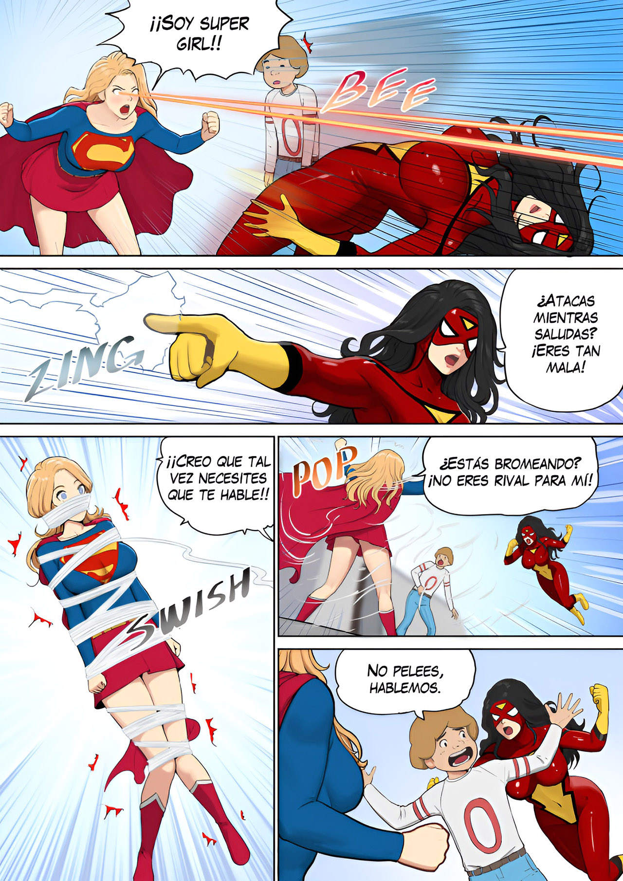 SUPERGIRL and SPIDERWOMAN