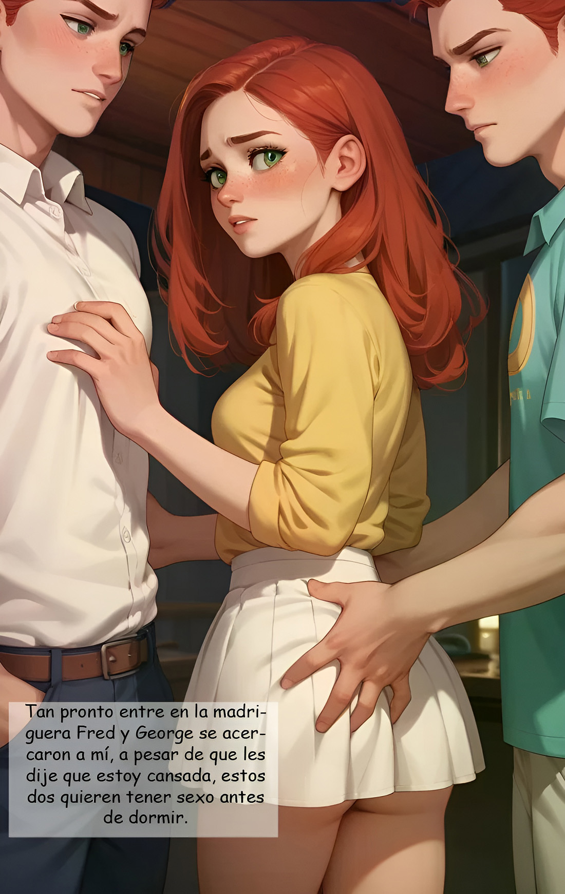 GINNY WEASLEY es el juguete SEXUAL de sus Hermanos parte 2