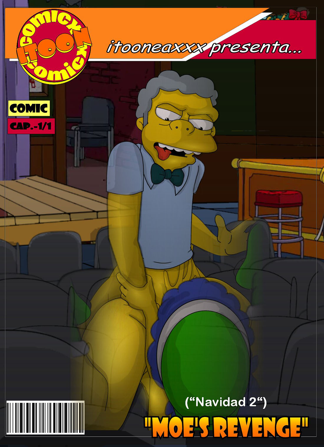 Marge y moe haciendo el amor